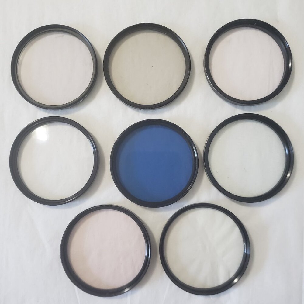 Camera Lens Filters 55mm Threaded Round UV Cross Haze Vivitar Soligor Crown